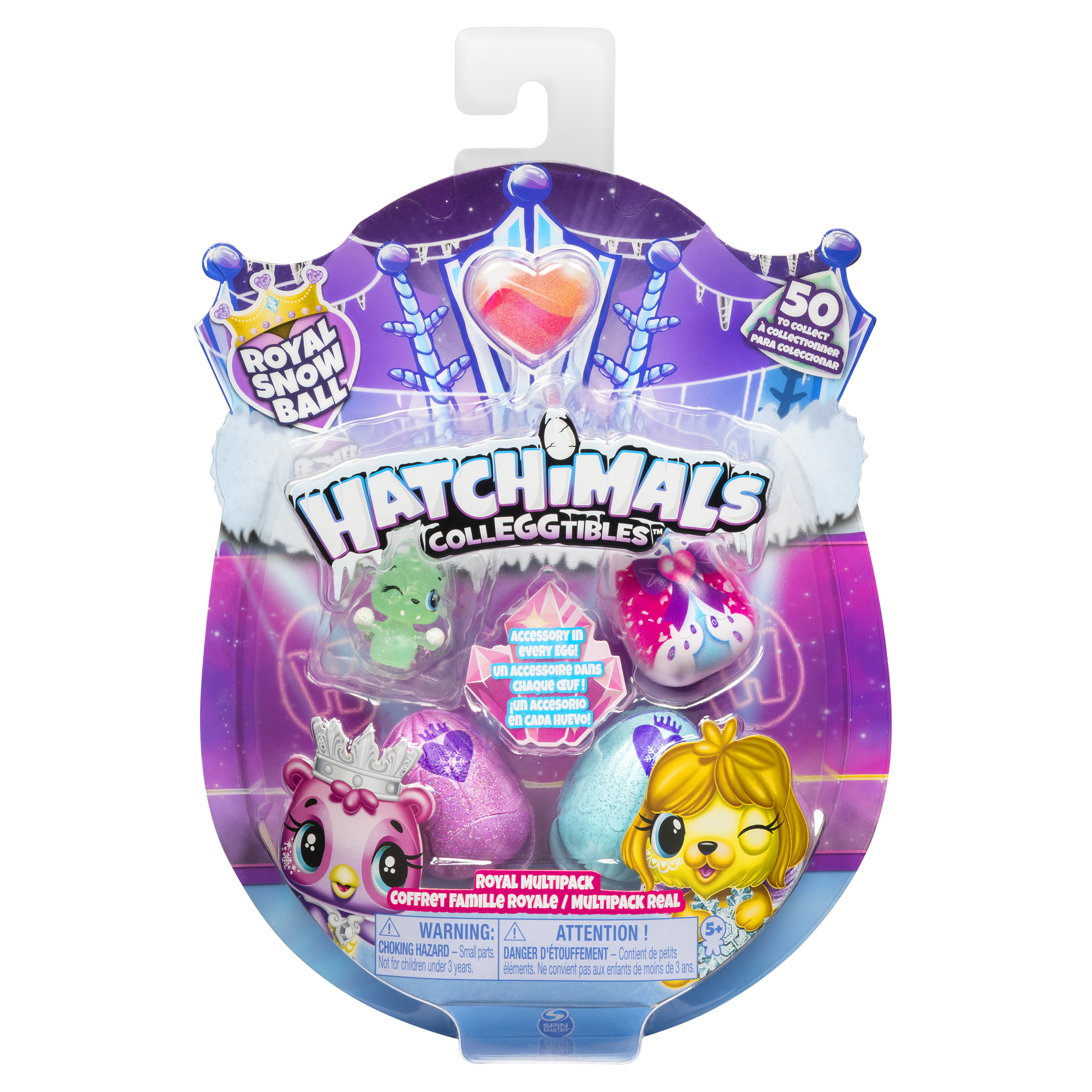 SPIN MASTER Pack famille royale 4 Hatchimals accessoires pas