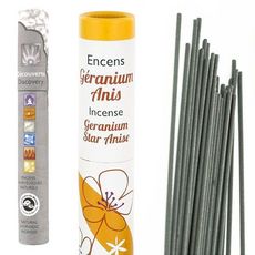 Les Encens du monde Encens Anis-Geranium 30 bâtonnets + encens ayurvédique 14 bâtonnets