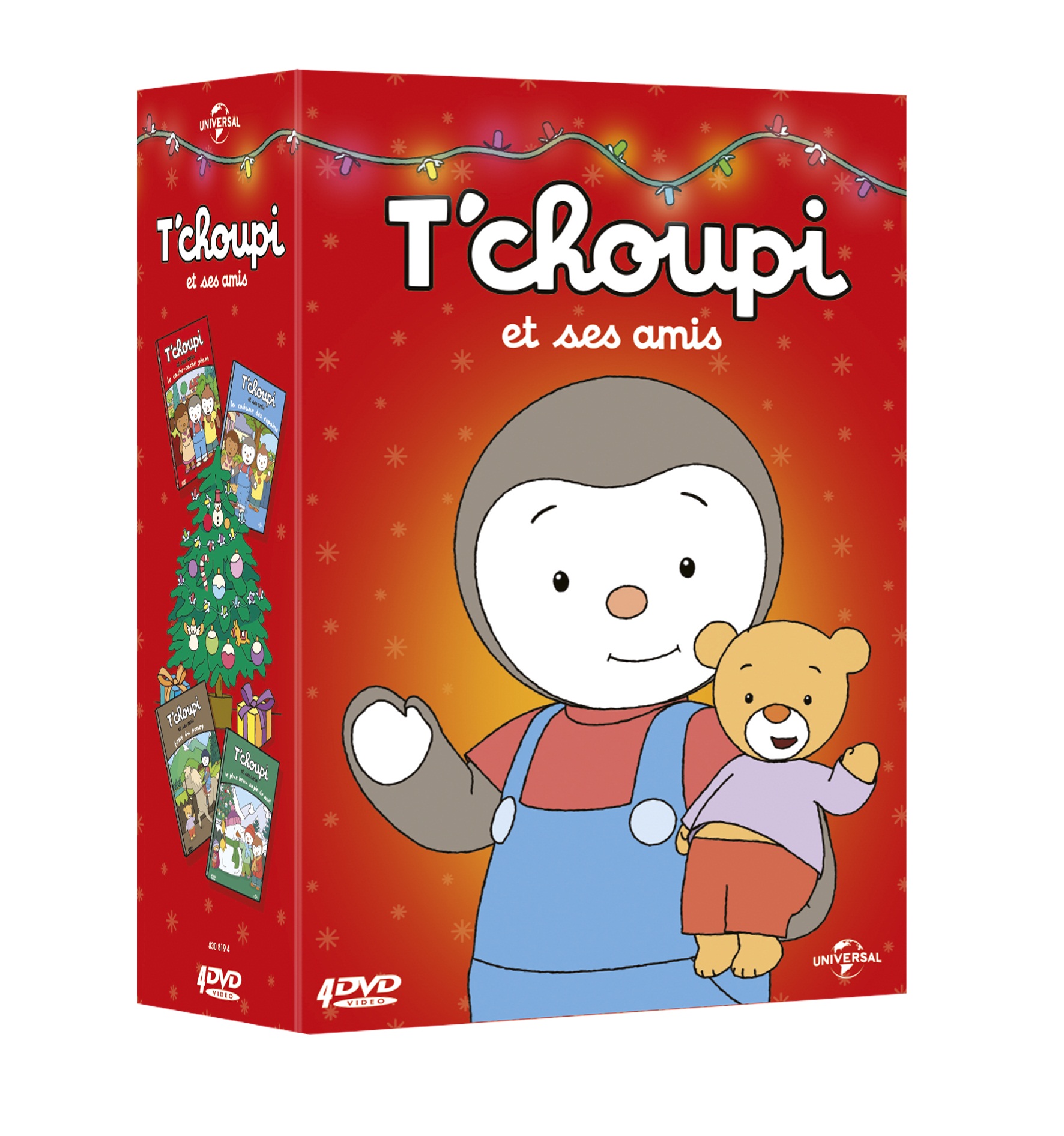 Coffret T'Choupi : Le cache-cache géant + La cabane des copains +  T’Choupi et ses amis font du poney + Le plus beau sapin de Noël pas  cher 