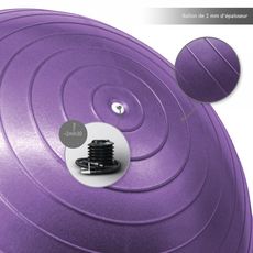 VIVEZEN Ballon de yoga, fitness, gymnastique - Diam 85 cm (Violet)