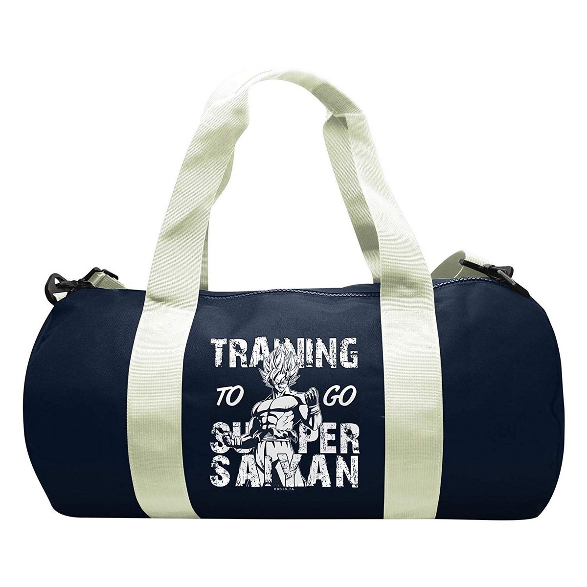 Sac de sport Dragon Ball Navy Blanc  " Training to go Super Saiyan"