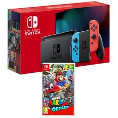EXCLU WEB Console Nintendo Switch Joy-Con Bleu et Rouge + Super Mario Odyssey