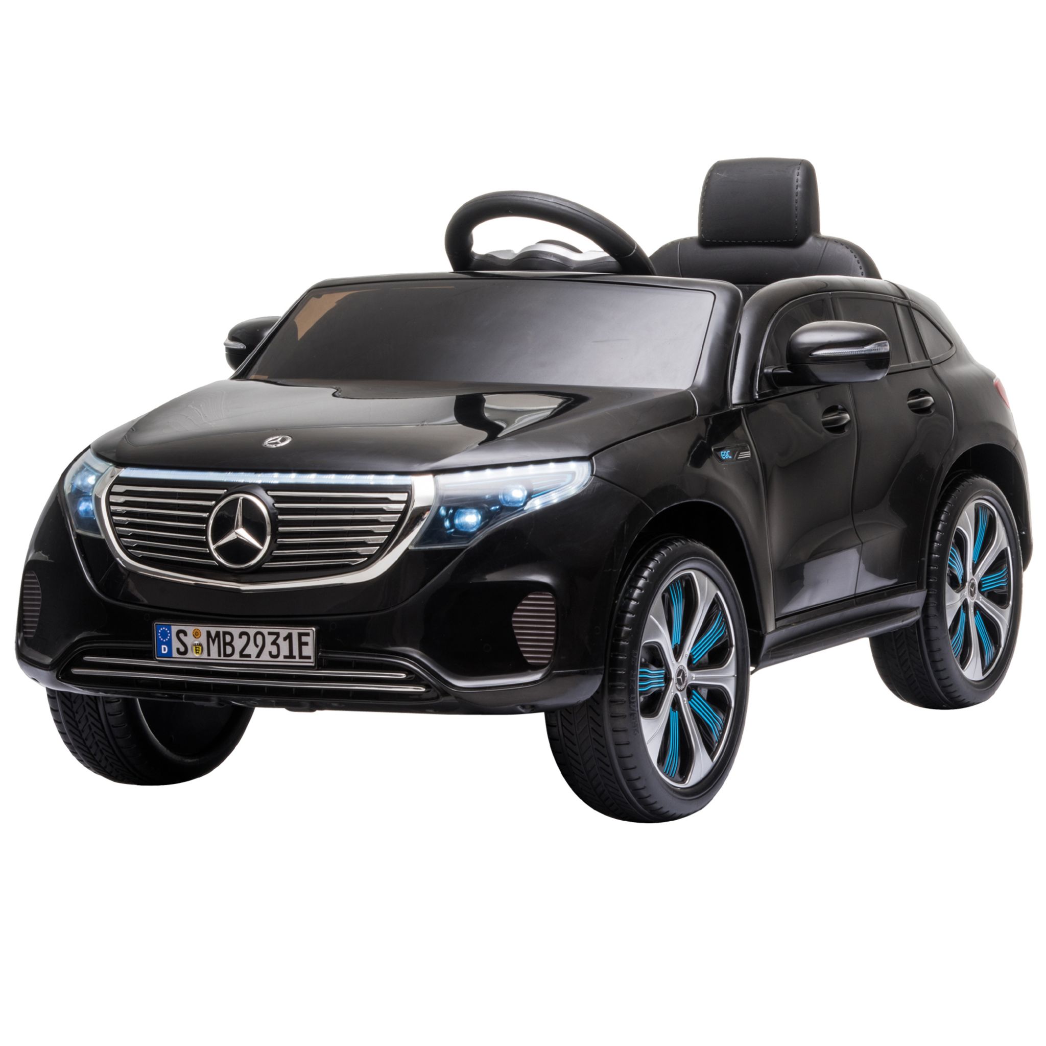 HOMCOM Voiture électrique enfant véhicule électrique enfant de sport  supercar 12 V - V. Max. 8 Km/h télécommande incluse ouverture portes MP3  USB effets sonores lumineux blanc pas cher 