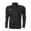  Sweat 1/2 Zip Noir et Jaune Enfant Hummel Core. Coloris disponibles : Jaune, Noir