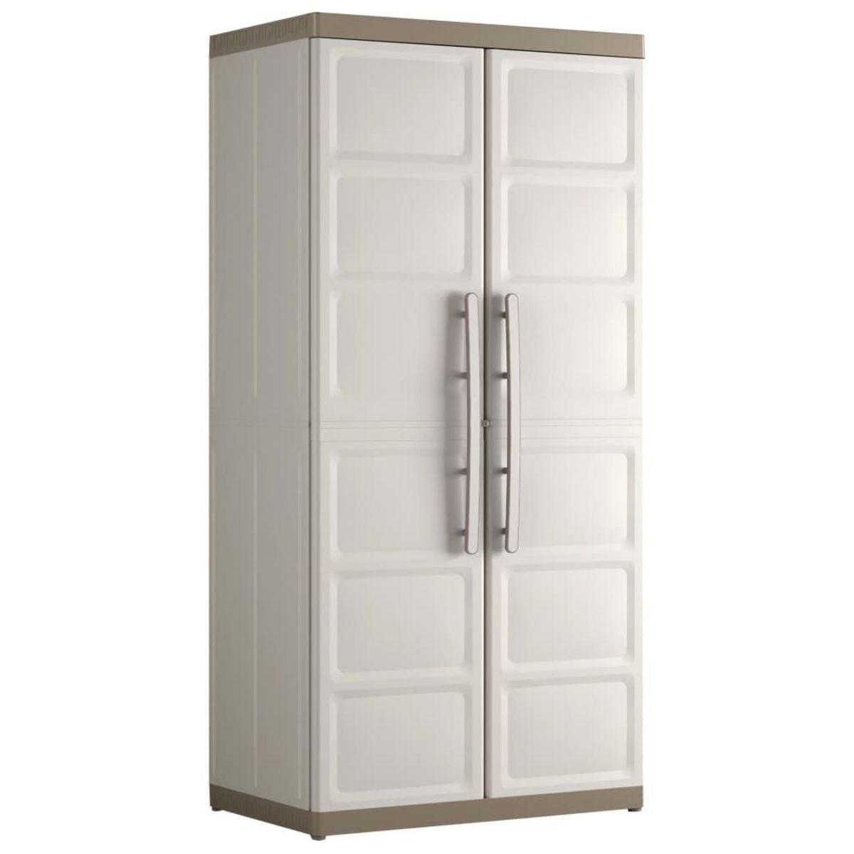 Keter Keter Armoire a etageres Excellence XL Beige et taupe 182 cm