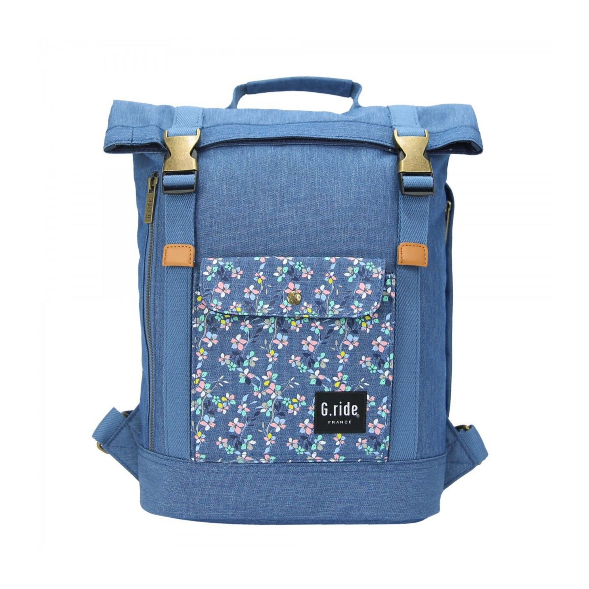 Bagtrotter Sac dos Balthazar XS G.Ride Marine Motif Fleurs pas