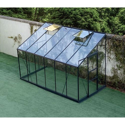 Serre de jardin adossée verre trempé 7,22m²
