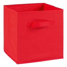 Tiroir boîte en tissu et carton BRIK, 12 coloris (Rouge)