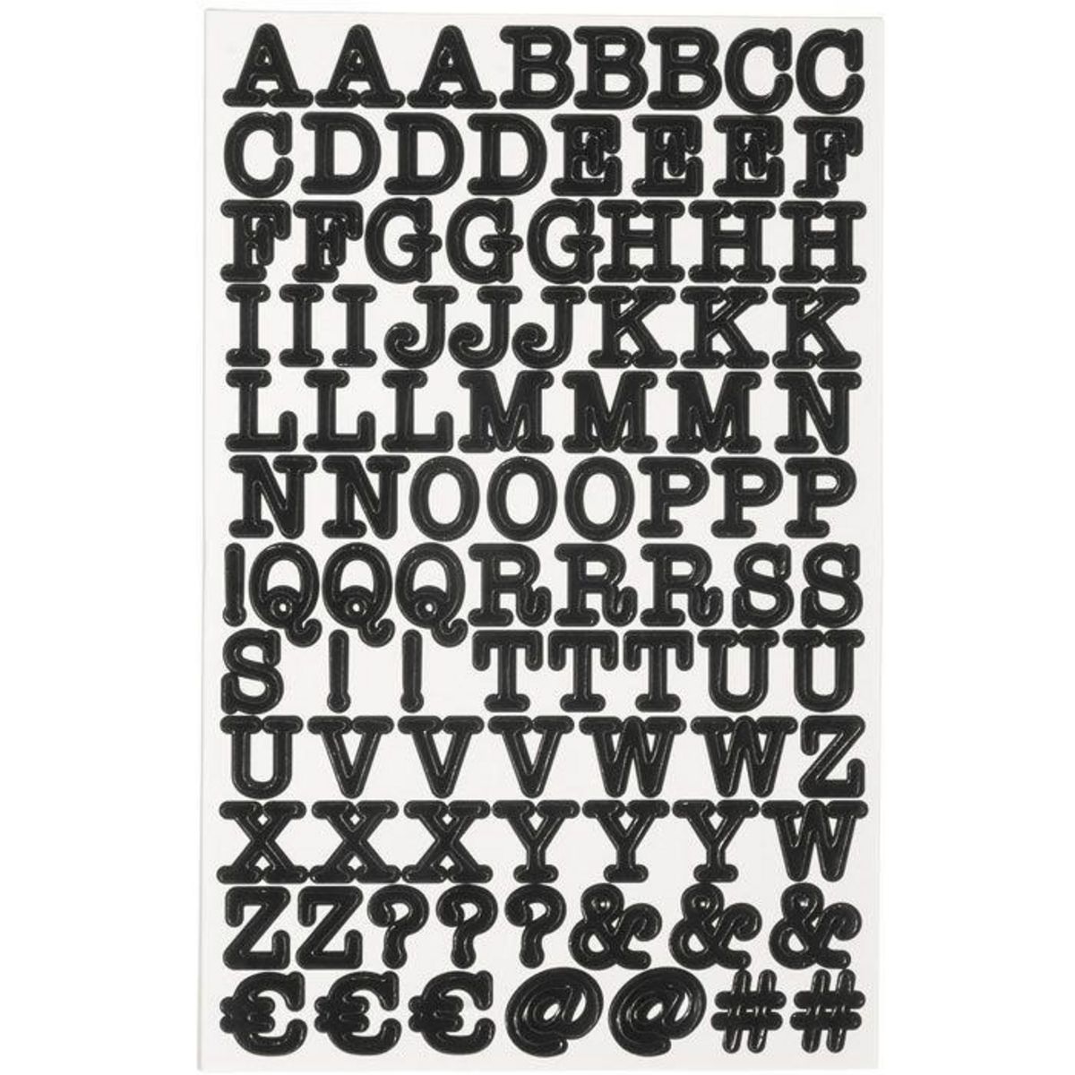 Rayher Stickers alphabet et chiffres - noir