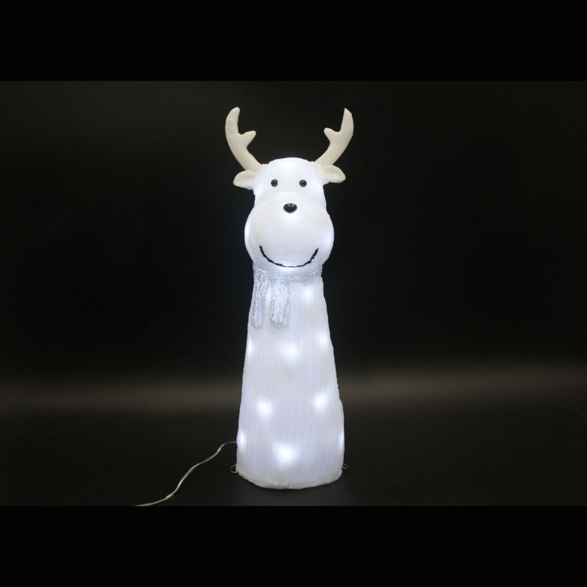 ACTUEL Bonhomme de neige lumineux extérieur 3d 30 led blanc froid pas cher  