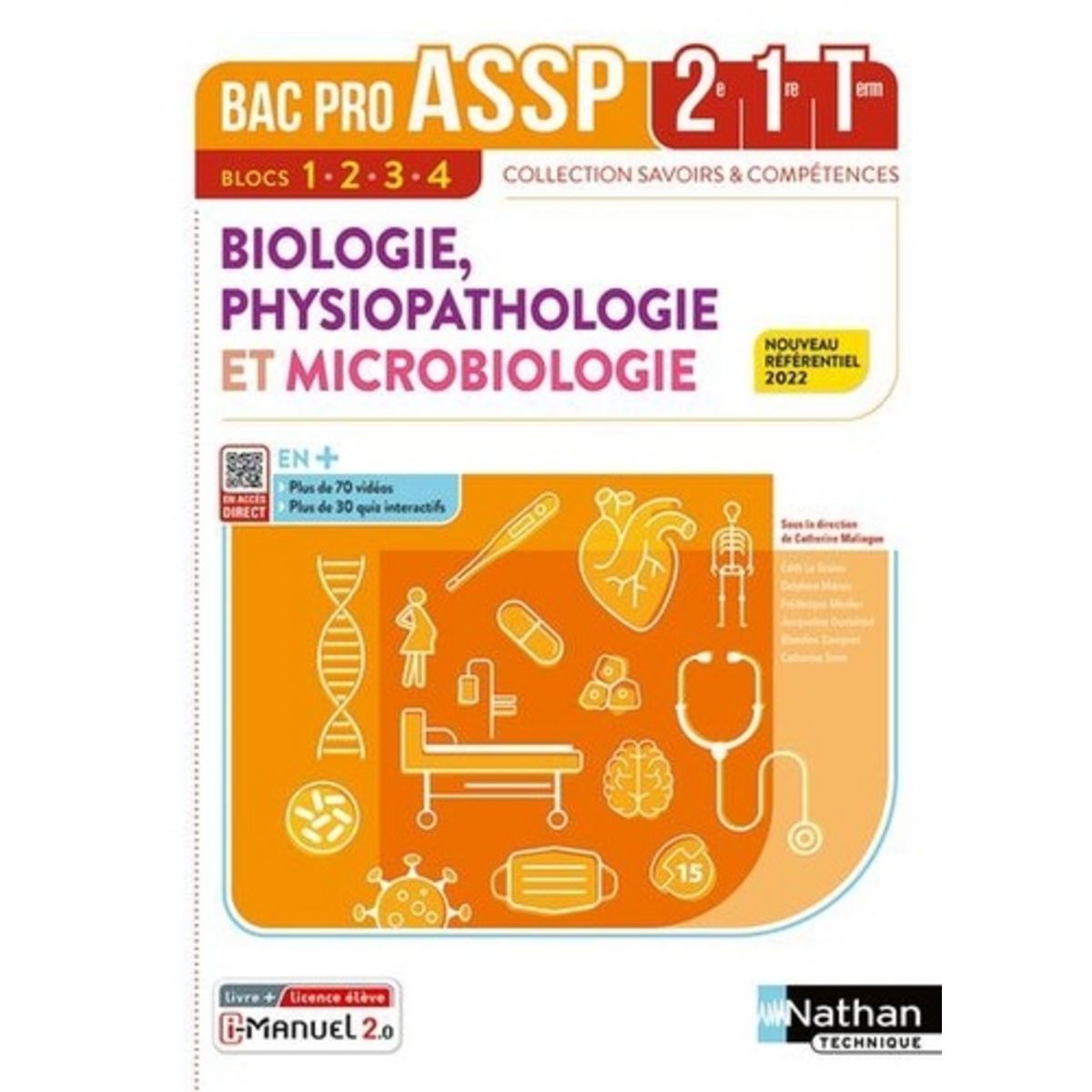 Bac Pro Assp 2022 BIOLOGIE, PHYSIOPATHOLOGIE ET MICROBIOLOGIE 2E-1RE-TLE BAC PRO ASSP.  EDITION 2022, Malingue Catherine pas cher - Auchan.fr