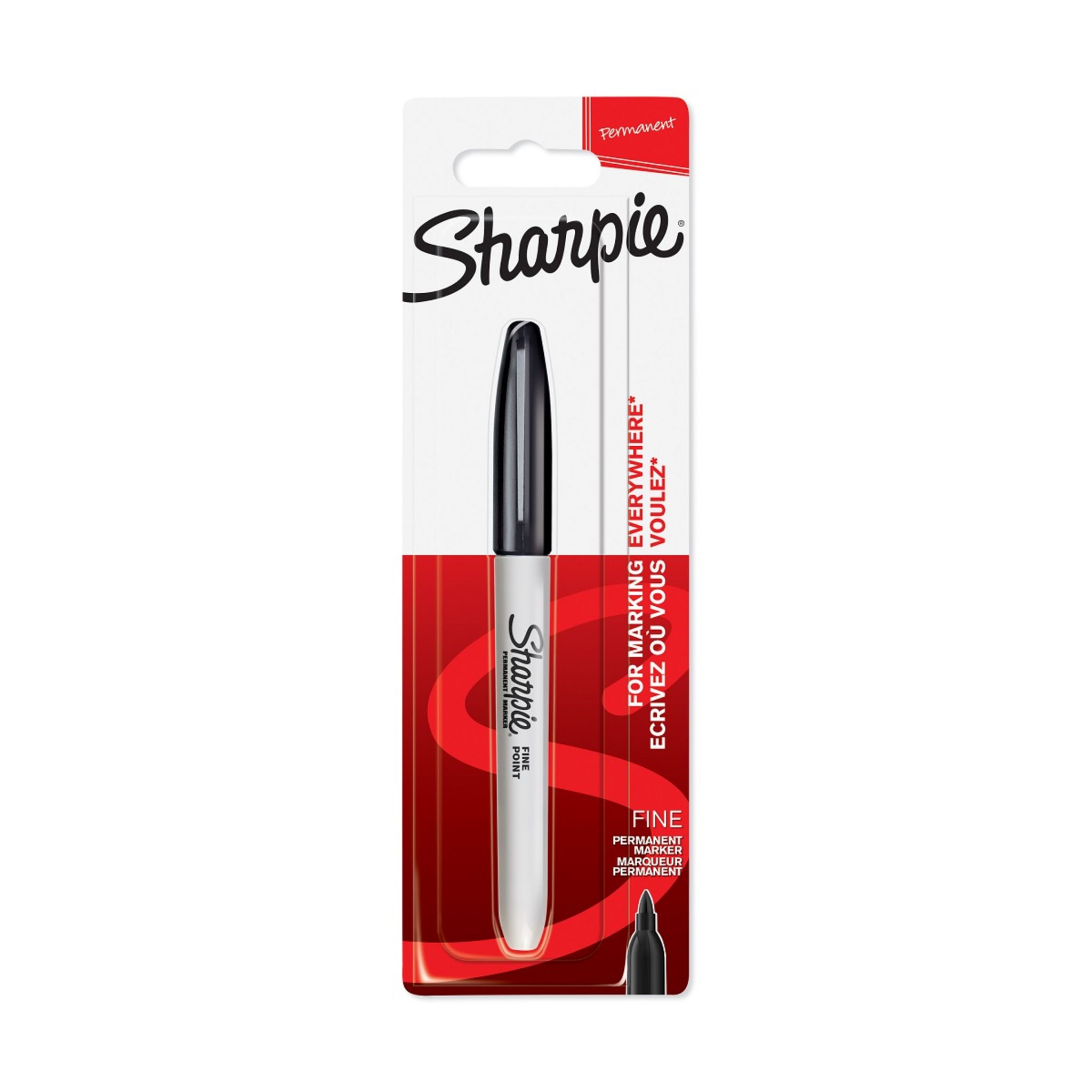 12 marqueurs indélébiles Sharpie pointe fine assortiment