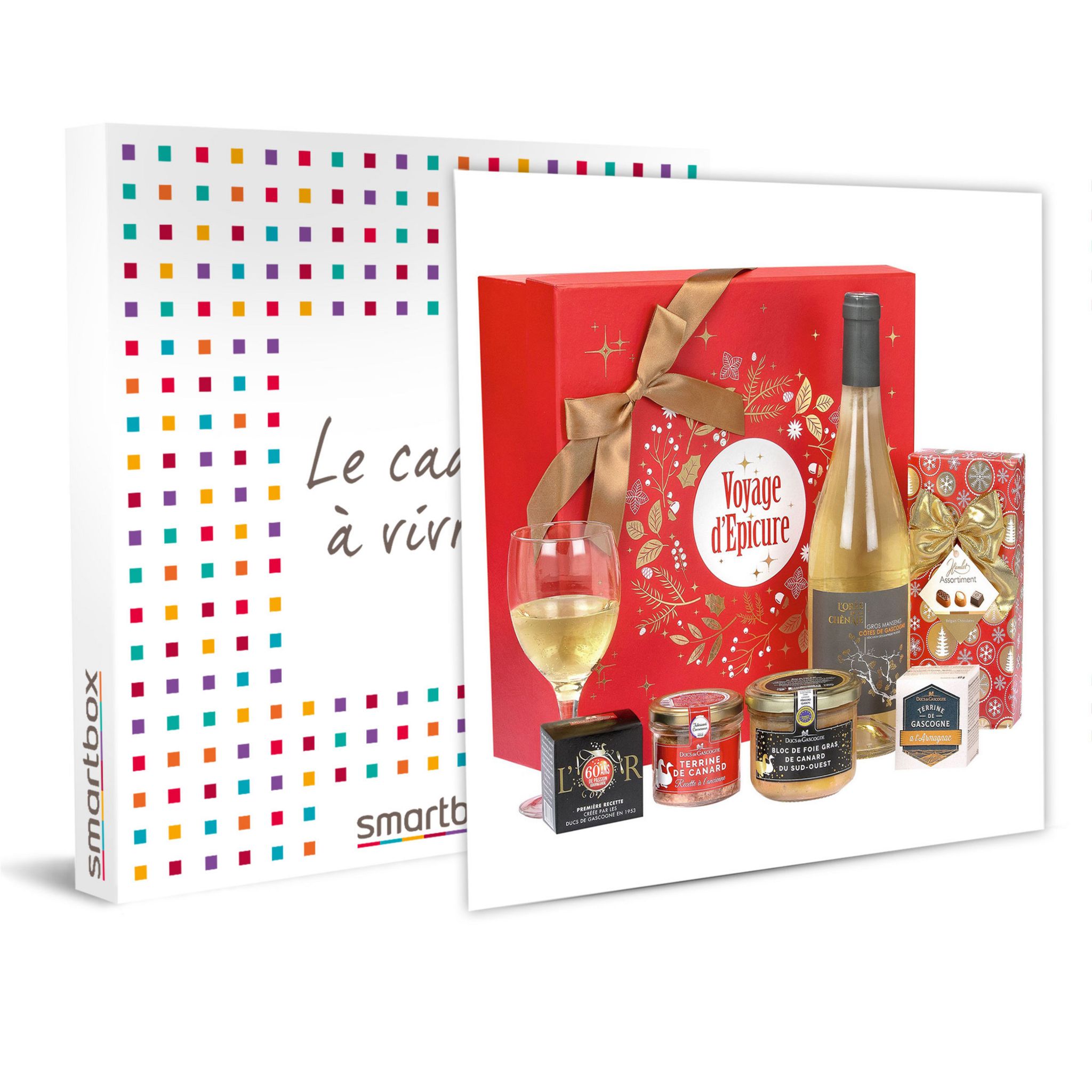 Smartbox Coffret Cadeau - Assortiment de terrines, foie gras, chocolats et  vin Les Ducs de Gascogne - pas cher 