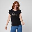 IN EXTENSO T-shirt manches courtes noir femme Queen. Coloris disponibles : Gris