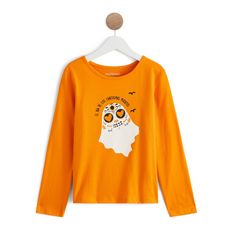 IN EXTENSO T-shirt manches longues halloween fille (Orange)