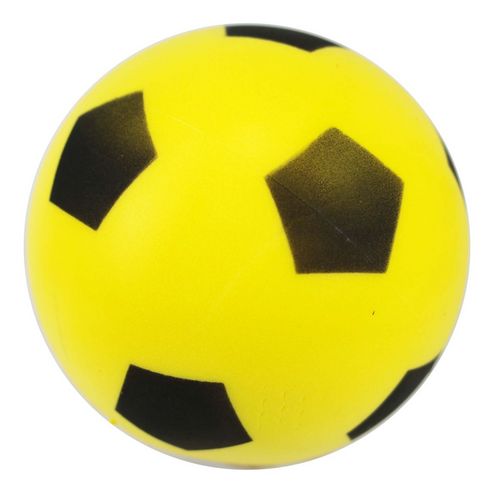 Ballon football mousse jaune - DUARIG