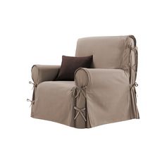 Housse de fauteuil à nouettes en coton (Taupe)