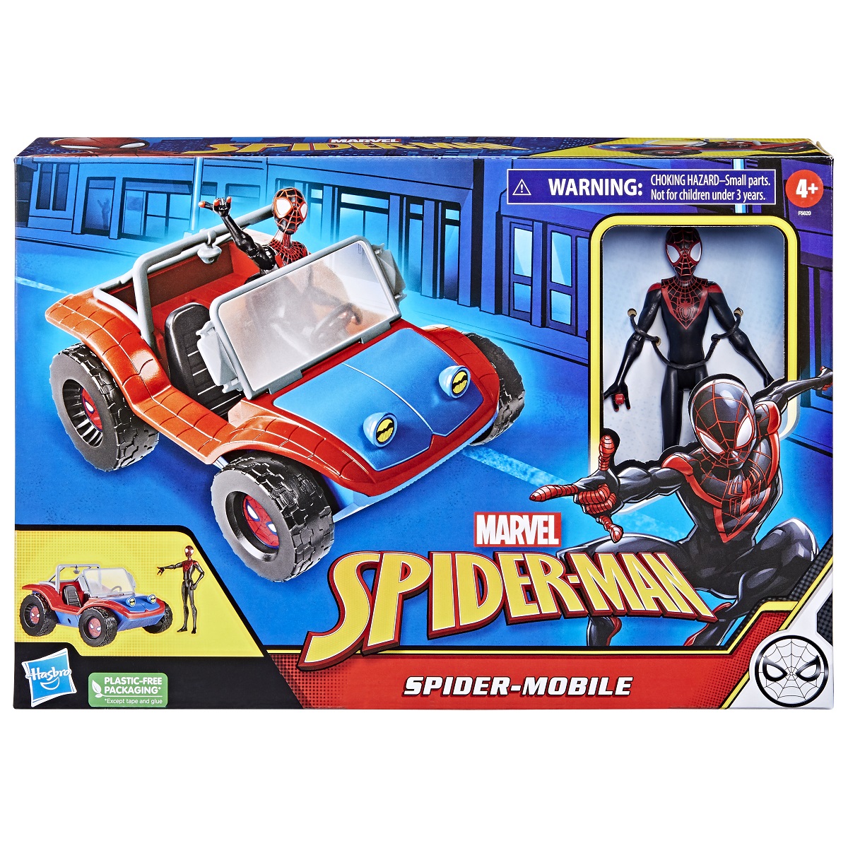 HASBRO Figurine 15 cm + véhicule Buggy Spiderman pas cher 