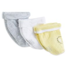 IN EXTENSO Lot de 3 paires de chaussettes de naissance bébé garçon (Jaune)