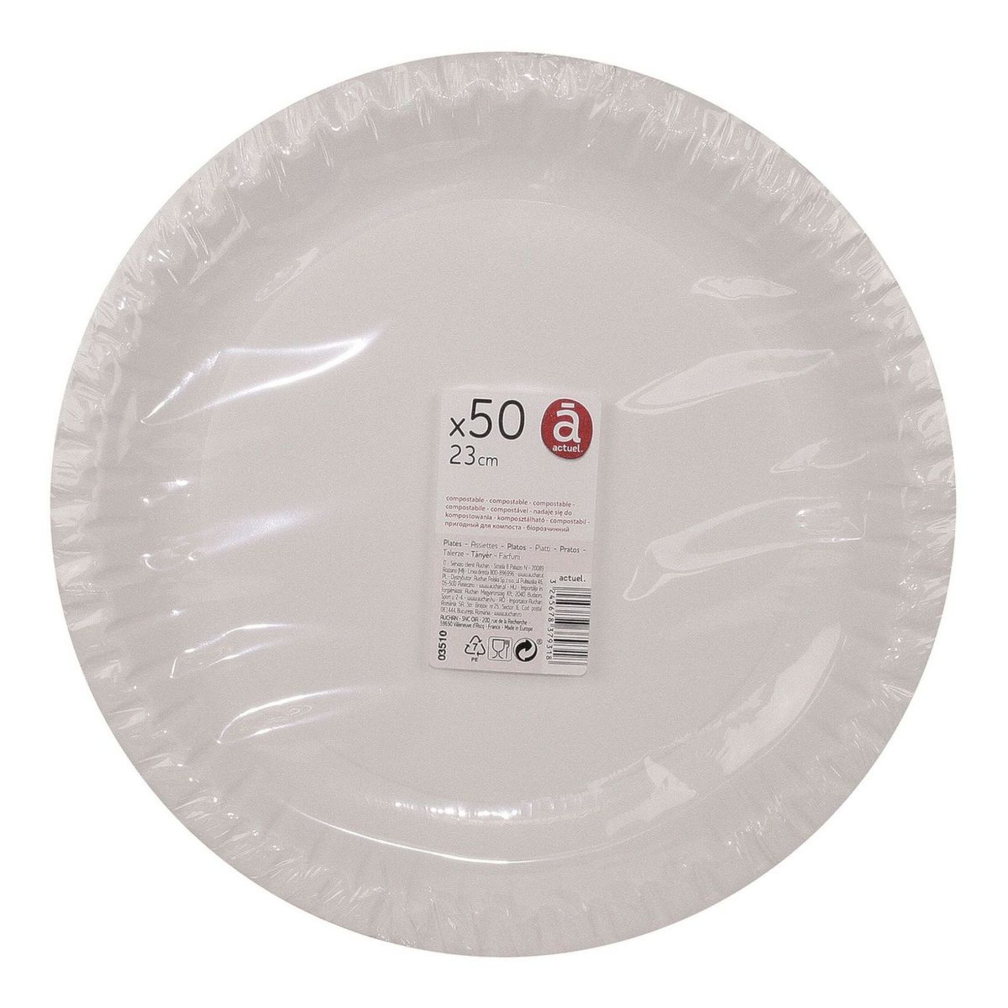 Assiette blanche carton 23 cm