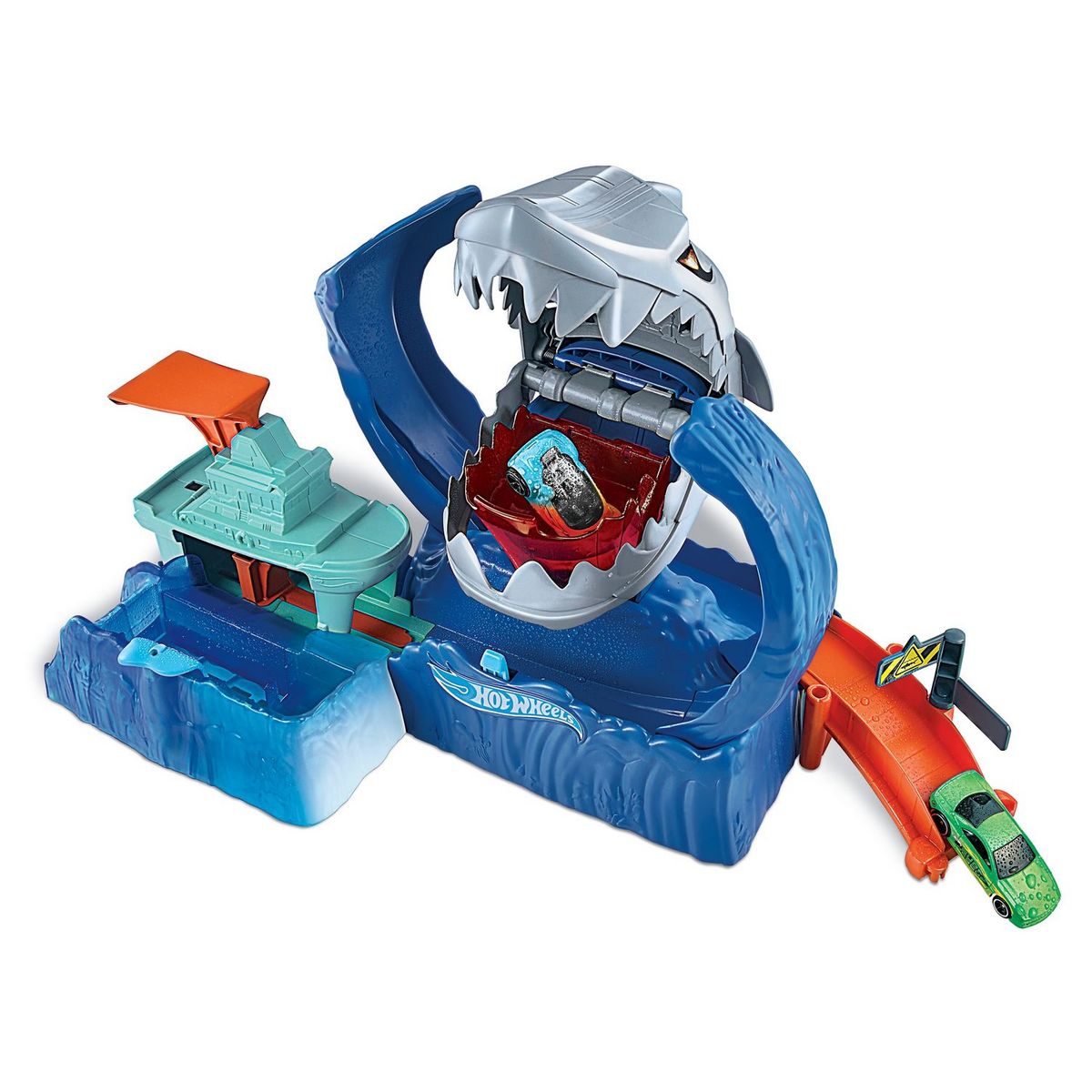 MATTEL Voiture + circuit Robot Requin en Folie - Hotwheels pas cher 