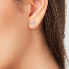 Boucles d'oreilles coeur en acier inoxydable par SC Bohème