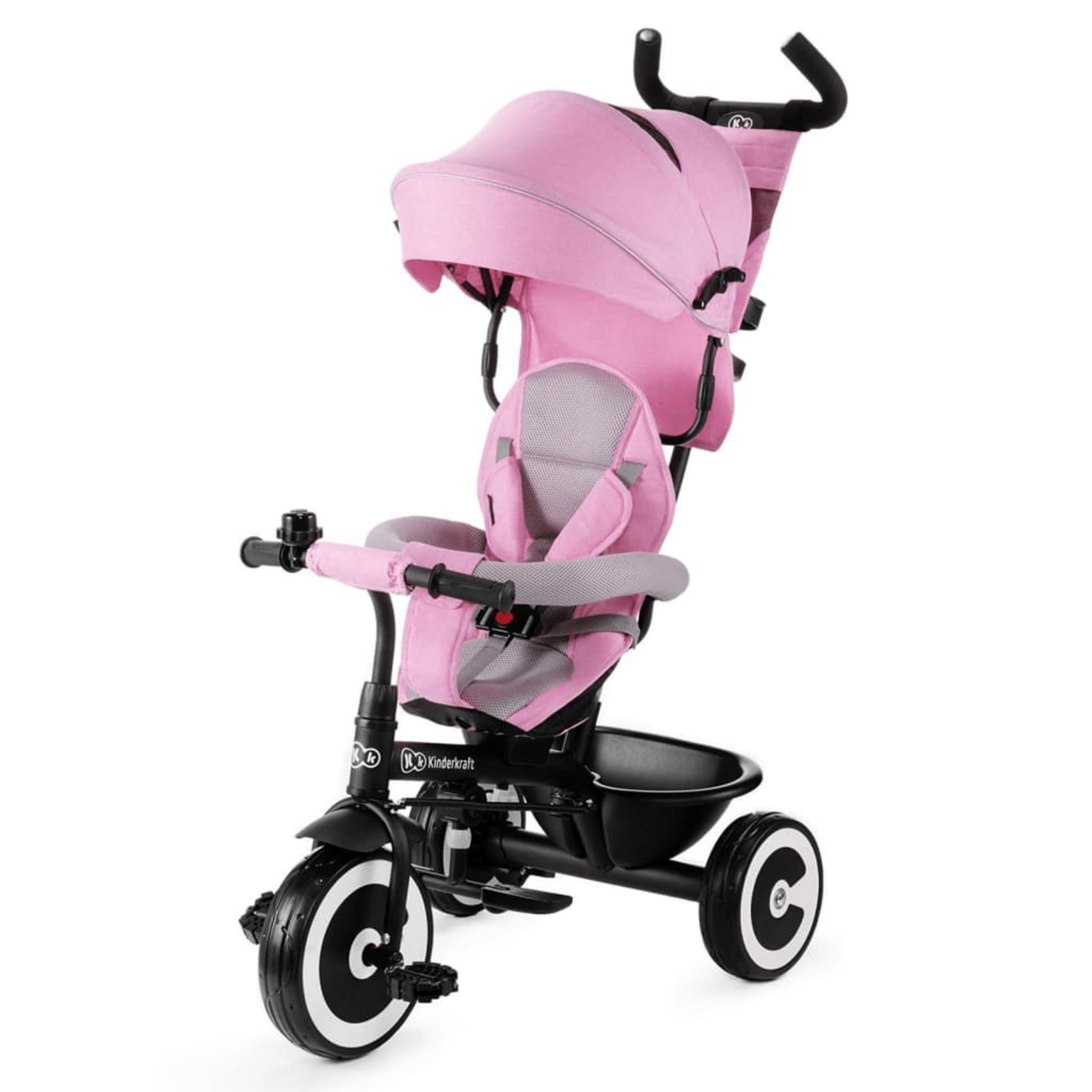 KINDERKRAFT ASTON Tricycle evolutif de 9 mois a 5 ans canne de