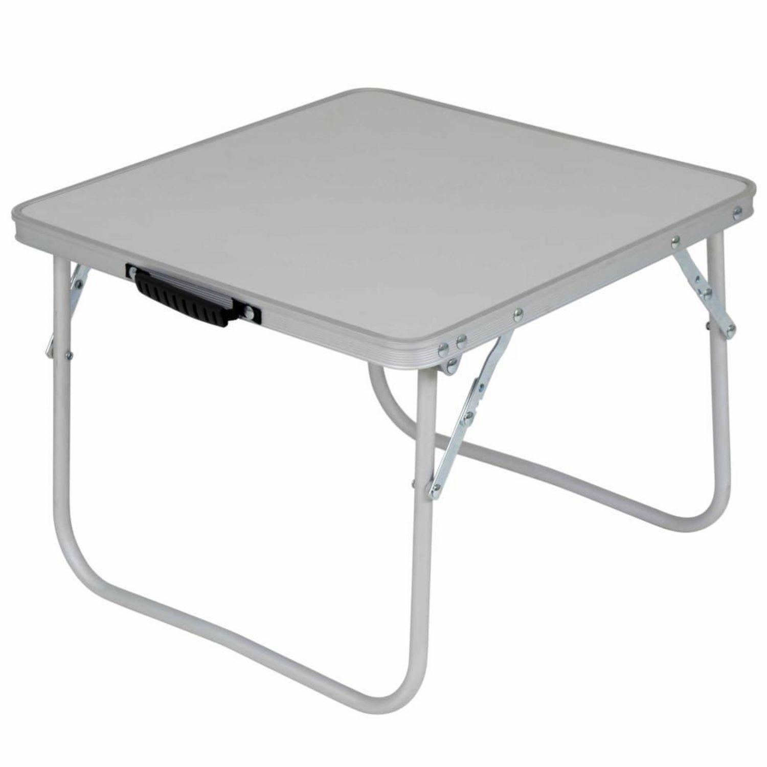 Table de camping pliante en aluminium hauteur réglable gris/argent 120x60  cm