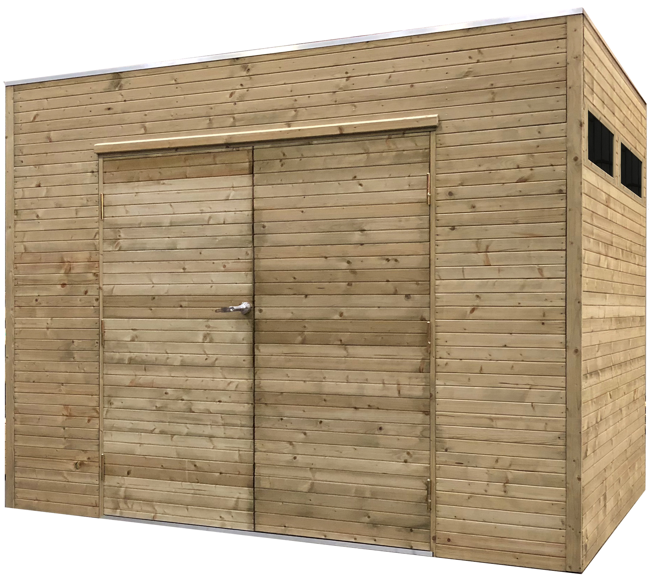 SOLID Abri de jardin bois - Toit plat - 4,6m² - LOANDA pas cher