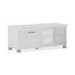 skraut home skraut home - meuble tv led, blanc mate et blanc laque, dimensions: 100 x 40 x 42 cm