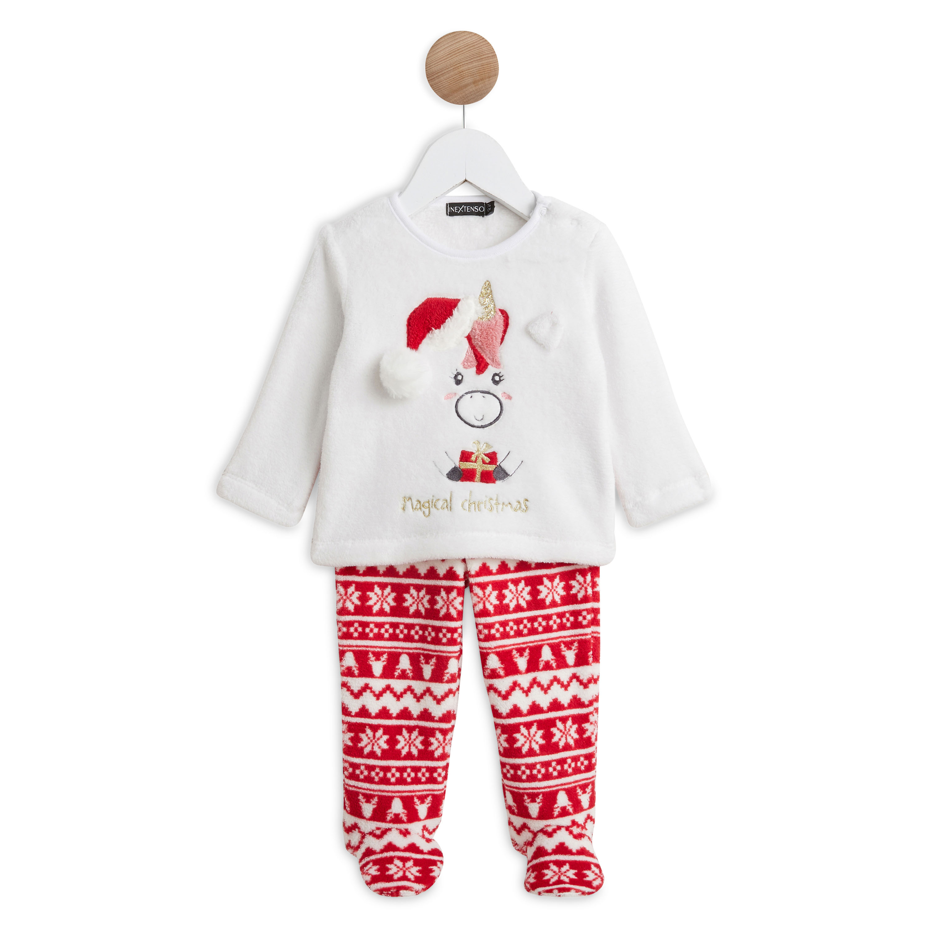 INEXTENSO Pyjama mère noël bébé fille pas cher 