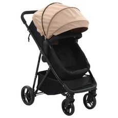 Poussette Landau Bebe 2 En 1 Taupe Et Noir Acier Pas Cher A Prix Auchan