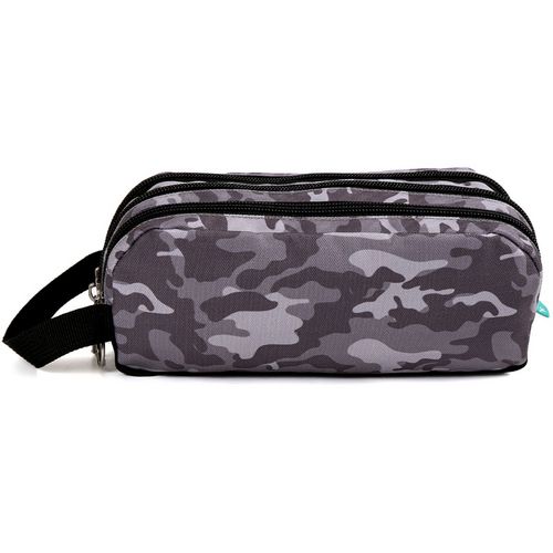 Trousse 3 compartiments rectangle grise ARMY