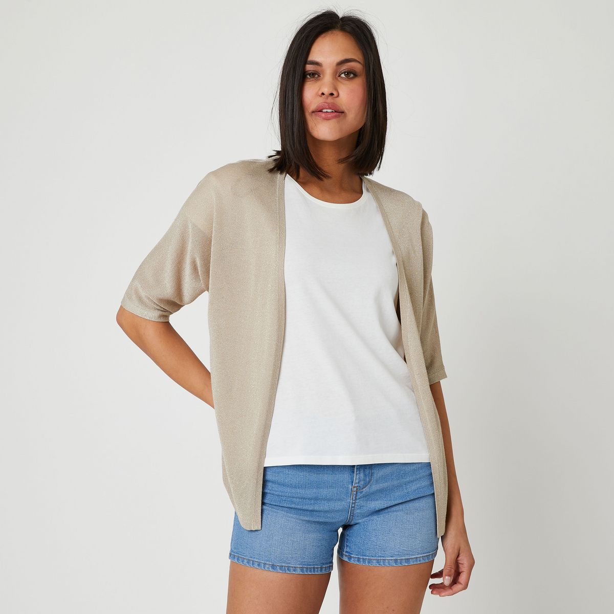 Gilet beige online femme