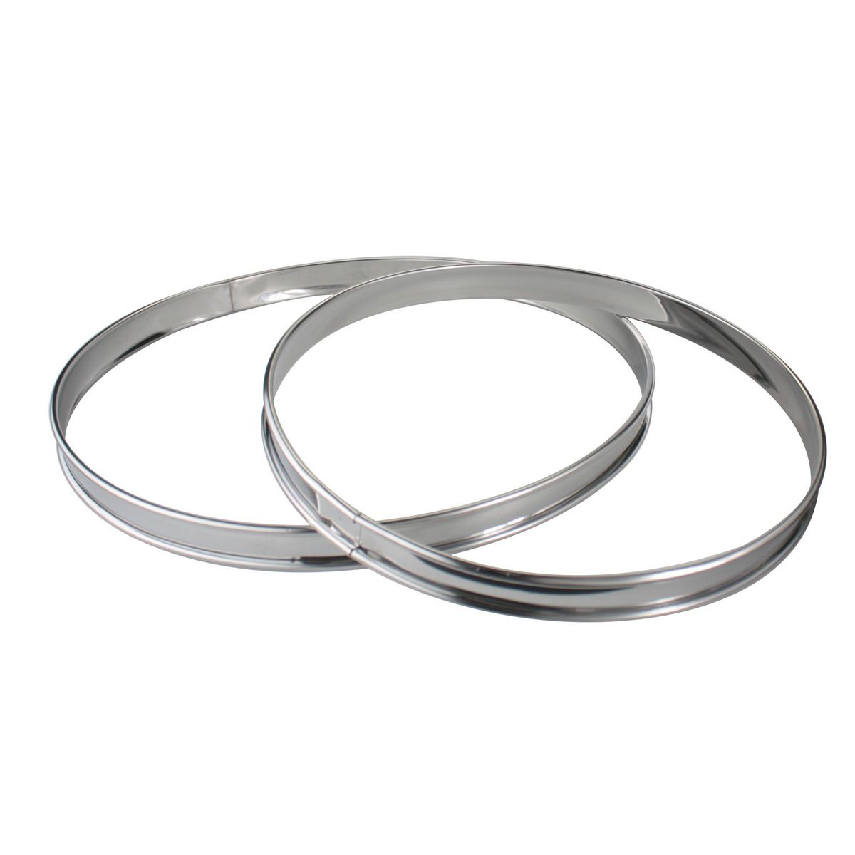 ARD TIME Lot de 2 cercles à tarte en inox diamètre 24 et 28cm pas cher 