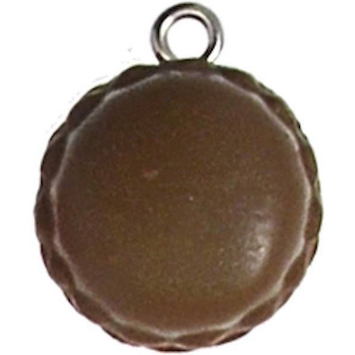 MegaCrea Macaron pâte polymère Ø 15 mm Chocolat