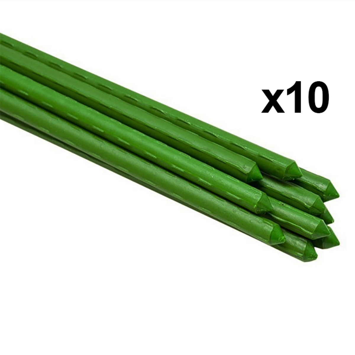 Lot de 10 tuteurs pour plantes et légumes - En fer - Hauteur : 60 cm