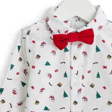 In Extenso Chemise Manches Longues De Noel Avec Nœud Papillon Bebe Garcon Pas Cher A Prix Auchan