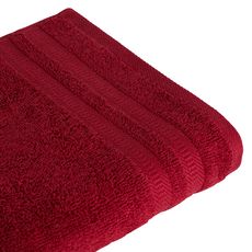 ACTUEL Lot de 2 gants de toilette uni en coton 450 g/m² (Rouge )