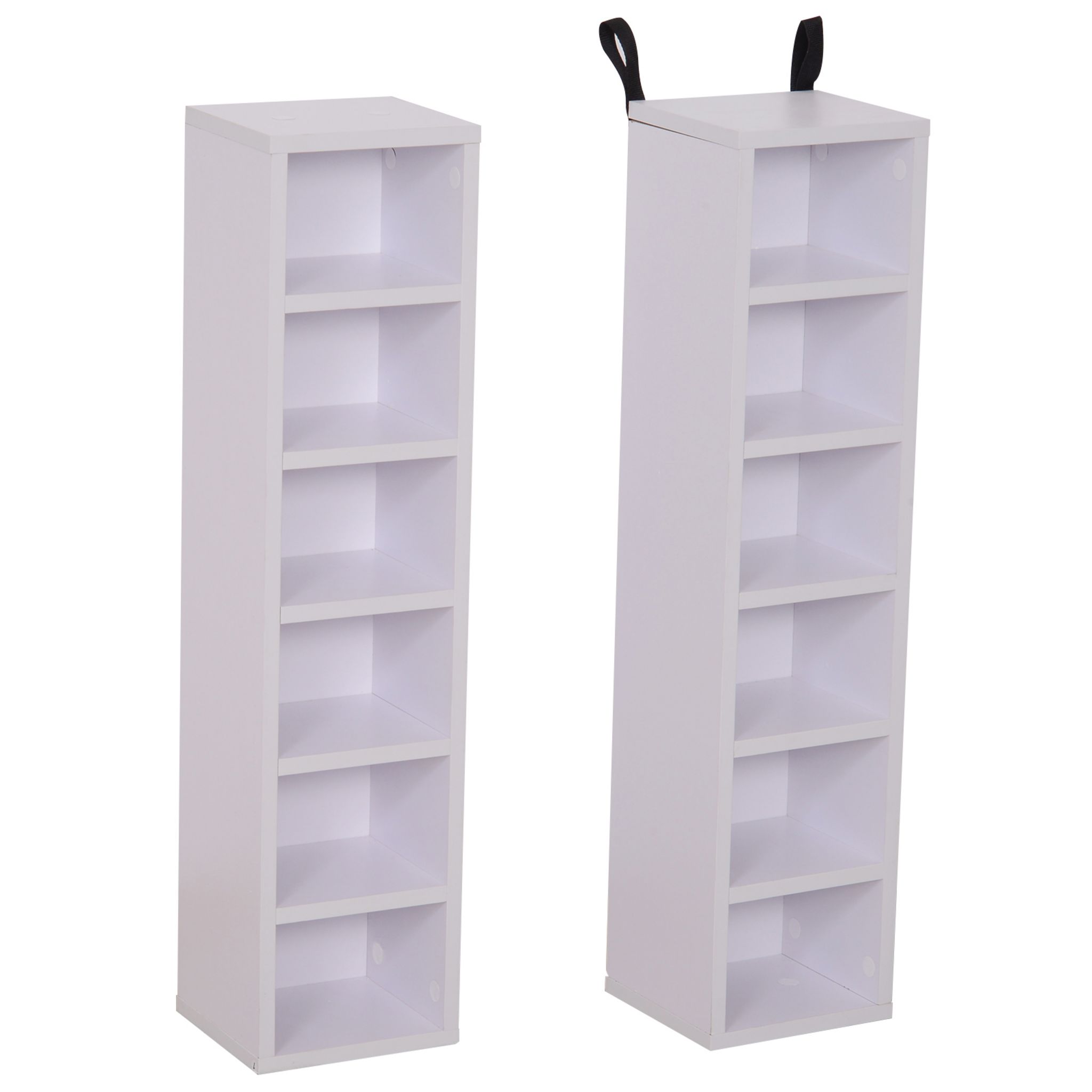 Armoire Étagère Bibliothèque Rangement Cd / Dvd Meuble De Rangement 136,5  Cm Blanc 08 à Prix Carrefour