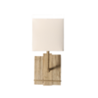 Bo Time Lampe applique murale en bois de dune - Tige en cordage - Fabriqué à la main en France - Blanc