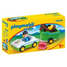 PLAYMOBIL 70181- 1.2.3 - Cavalière + voiture