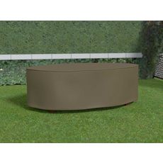 Housse de protection pour table ovale COVERTOP - Taupe - 230 x 130 x 70 cm