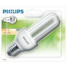 PHILIPS Ampoule génie E27 eco énergie 18w warm light 1100 lumen x1 1100 lumen 1 pièce