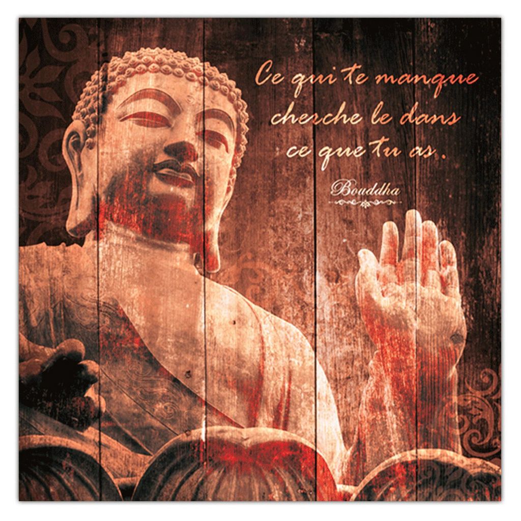 Sud Trading Cadre Bouddha 40 X 40 Cm Ce Qui Te Manque Cherche Pas Cher A Prix Auchan