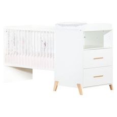 Baby Price Lit Bebe Combine 1x60 Evolutif En 90x190cm Joy Coloris Rose Pas Cher A Prix Auchan