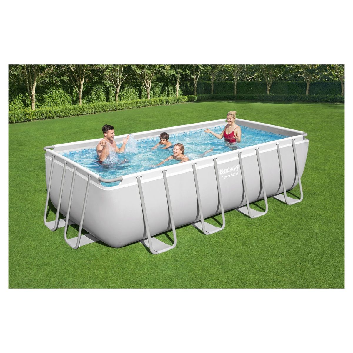 Piscine tubulaire rectangulaire 412x201x122cm Power Steel™, Bestway