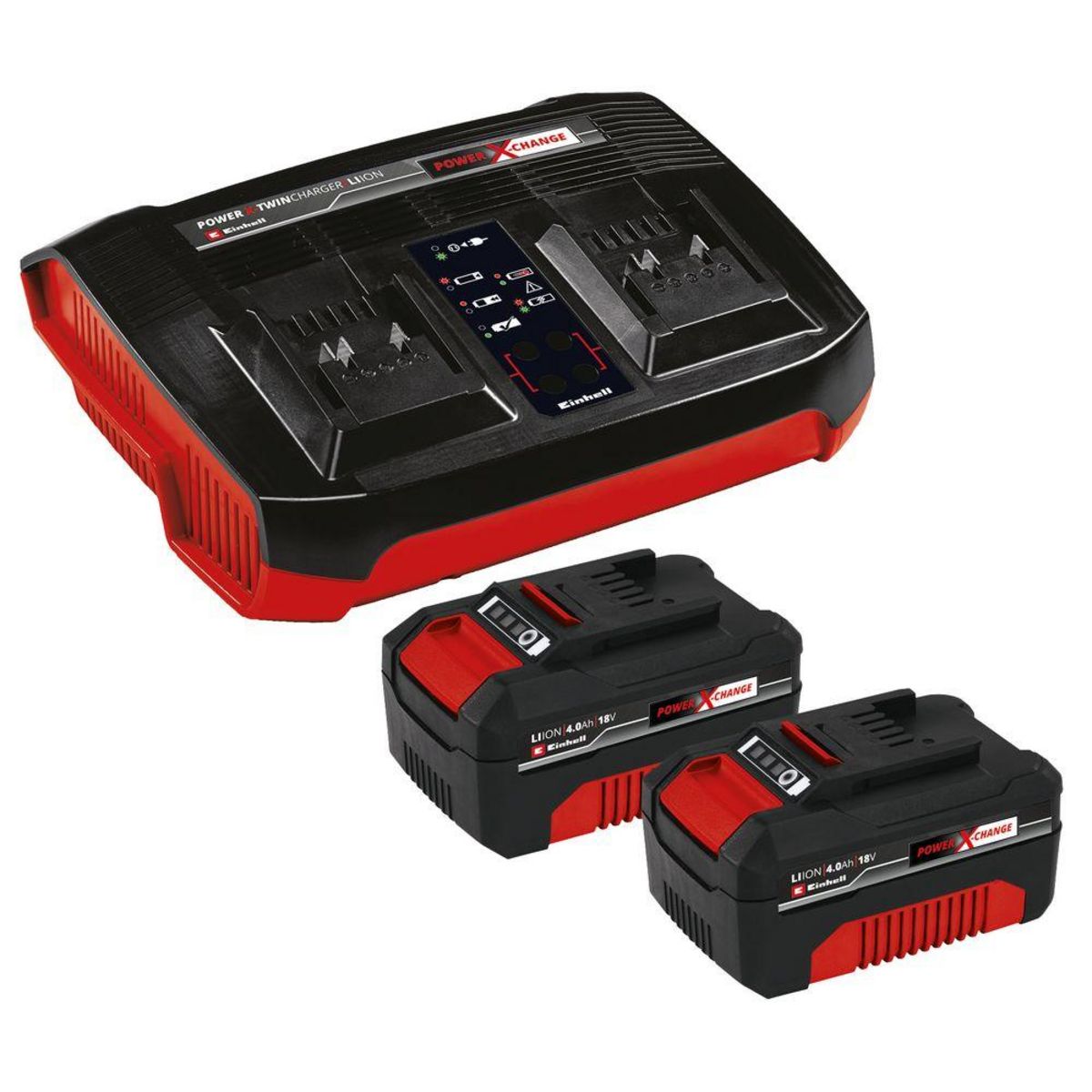 Einhell Batterie 2x 4,0Ah & Twincharger Kit