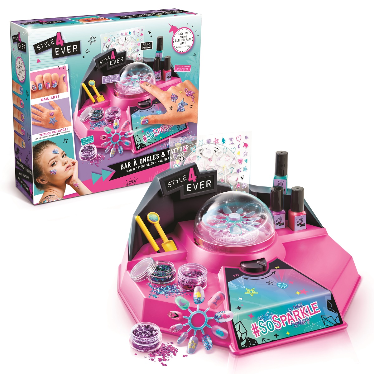 CANAL TOYS Style 4 ever - Glitter nail & tatoo bar pas cher 