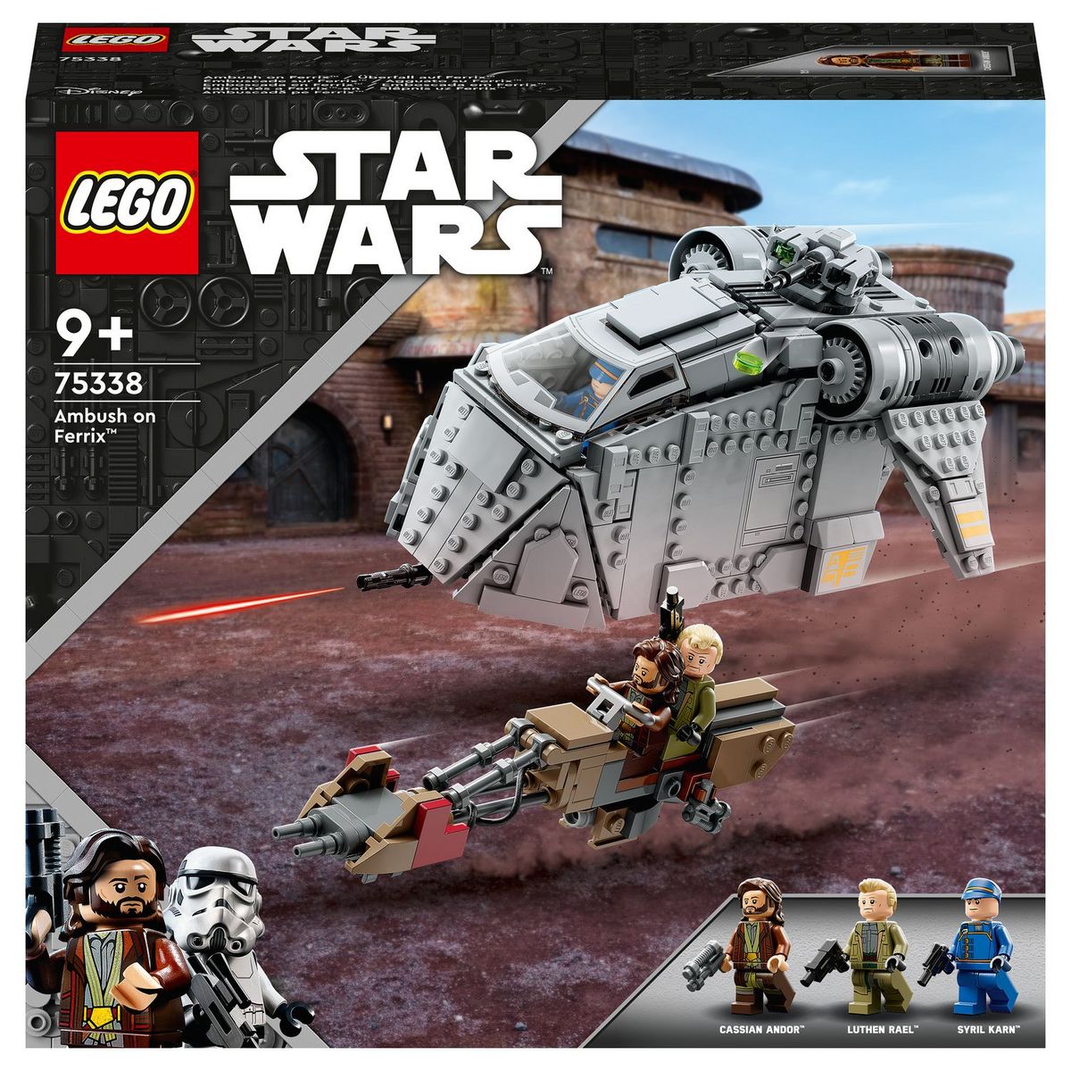 LEGO Star Wars 75338 Embuscade du Ferrix, Construction avec Speeder, Jouet avec 3 Minifigurines de Personnages, et Figurine Cassian Andor, Série Andor
